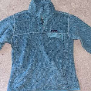Turquoise, textured Patagonia sweater